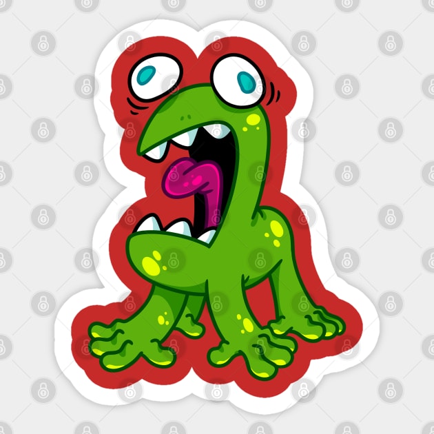 Screaming Froggo Sticker by Get A Klu Comics